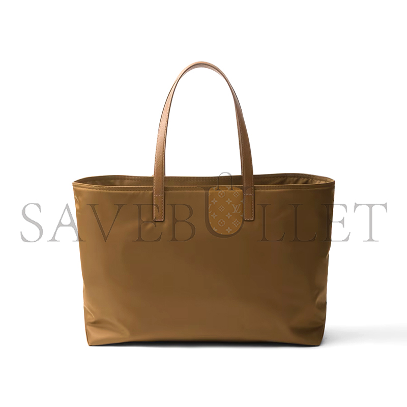 Pra*a re-edition 1978 large re-nylon and saffiano leather tote bag 1bg527 01 (43*31*15cm)